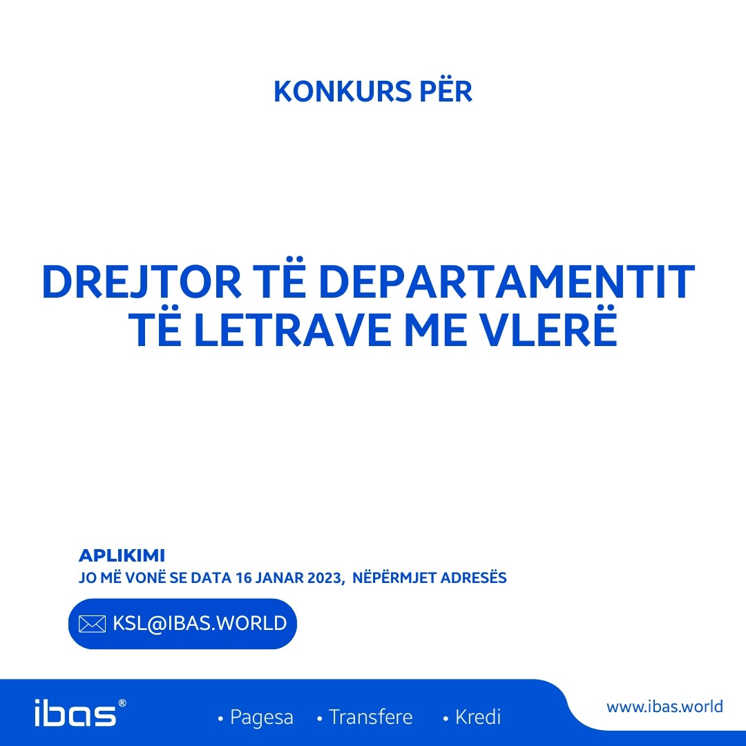 DREJTOR TË DEPARTAMENTIT TË LETRAVE ME VLERË